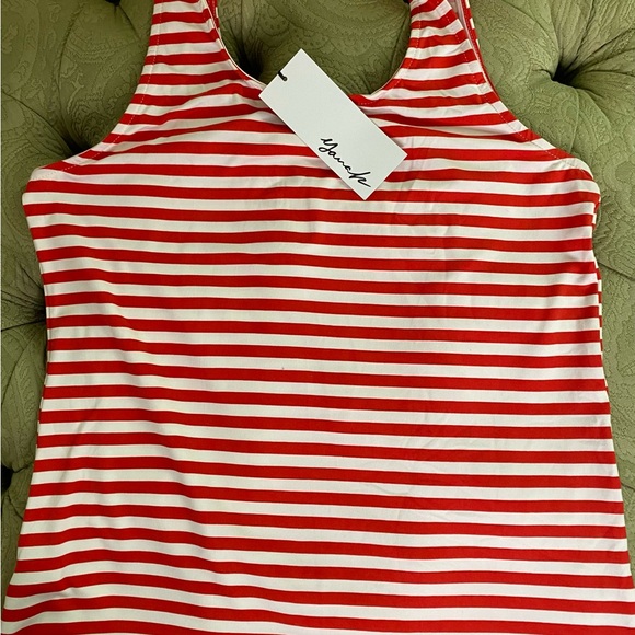 Yana K Ava Tank Top Red/White Stripes Size Large NWT - Picture 5 of 6